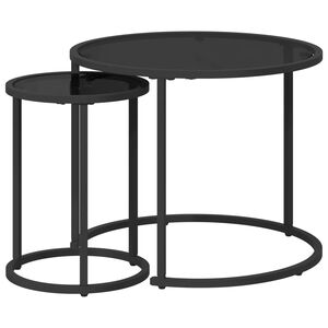 vidaXL Kaffebordsset 2 st 55 x 55 x 45 cm st&aring;l