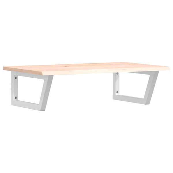 vidaXL V&auml;ggmonterad handfatshylla st&aring;l och massiv ek