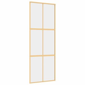 vidaXL Skjutd&ouml;rr guld 76x205 cm klart ESG-glas och aluminium