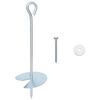 vidaXL Jordankare 10 pcs Silver &Oslash;10 x 30 cm Galvaniserat metall