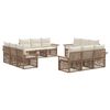 vidaXL Tr&auml;dg&aring;rdsoffset 12 pcs Beige konstrotting