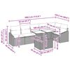 vidaXL Trädgårdsoffset med kudde med lagring 7 pcs Beige och Ljusgrå