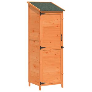 vidaXL Tr&auml;dg&aring;rdshus med tak Brun 59,5 x 56 x 176,5 cm Massivt Furu