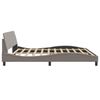 vidaXL Bed Frame "Dover" Taupe 200x200 cm Fabric