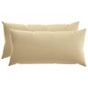 vidaXL Kudd&ouml;verdrag 2 st HEERLEN Beige 40 x 80 cm Polyester