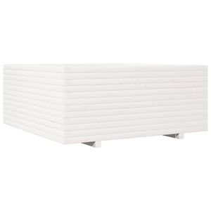vidaXL Odlingsl&aring;da vit 110x110x49,5 cm massiv furu