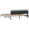 vidaXL Bed Frame "Dover" Light Grey 180x200 cm Velvet
