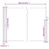 vidaXL Inf&auml;llbar sidomarkis beige 160x600 cm