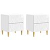 vidaXL S&auml;ngbord 2 pcs Vit h&ouml;gglans 43 x 34,5 x 48 cm Konstruerat tr&auml;