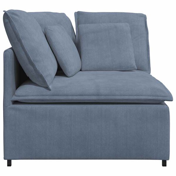 vidaXL H&ouml;rnmodul f&ouml;r soffa med dynor bl&aring; 100 cm