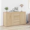 vidaXL Sideboard med l&aring;da Sonoma-ek 120 x 36 x 69 cm Konstruerat tr&auml;