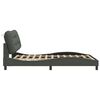 vidaXL Bed Frame without Mattress "Hvar" Dark Grey 140x200 cm Fabric