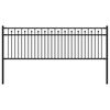 vidaXL Spetsstaket BAARLO 200 x 110 cm Pulverlackerat st&aring;l Svart