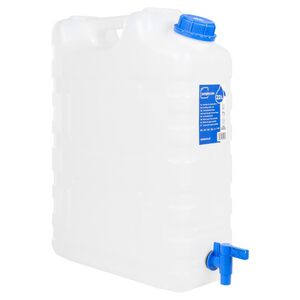 vidaXL Vattenbeh&aring;llare med kran transparent 20 L plast