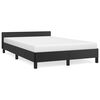 vidaXL s&auml;ngram utan madrass svart 120x190 cm konstl&auml;der