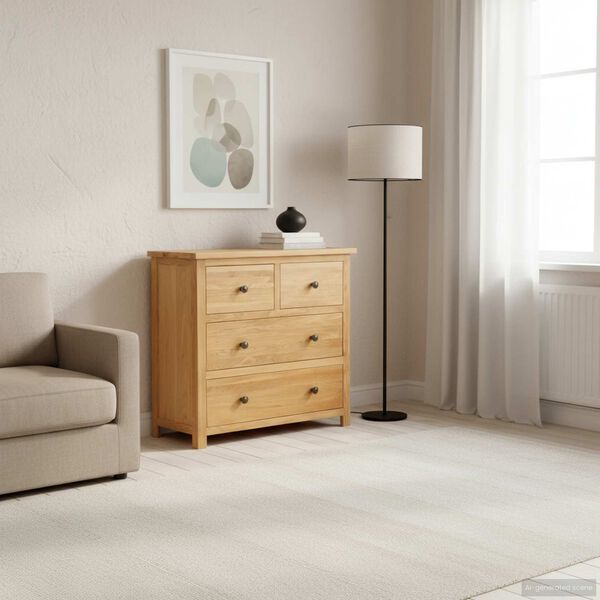 vidaXL Byrå 80x35x75 cm massiv ek