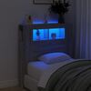 vidaXL S&auml;nggavel LED gr&aring; sonoma 100x18,5x103,5 cm konstruerat tr&auml;