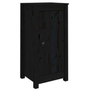 vidaXL Sk&auml;nk svart 2 st 39x35x80 cm massiv furu