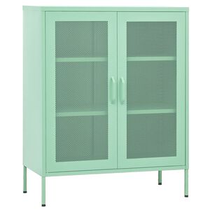 vidaXL F&ouml;rvaringssk&aring;p mintgr&ouml;n 80x35x101,5 cm st&aring;l