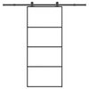 vidaXL Skjutd&ouml;rr med beslagset ESG glas och aluminium 90x205 cm