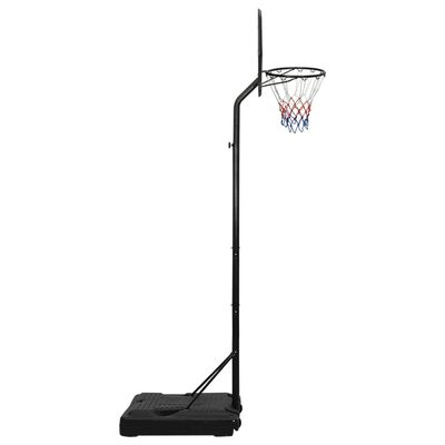 vidaXL Basketkorg med stativ svart 282-352 cm polyeten