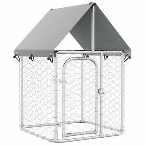 vidaXL Hundg&aring;rd med tak f&ouml;r utomhusbruk 100x100x150 cm