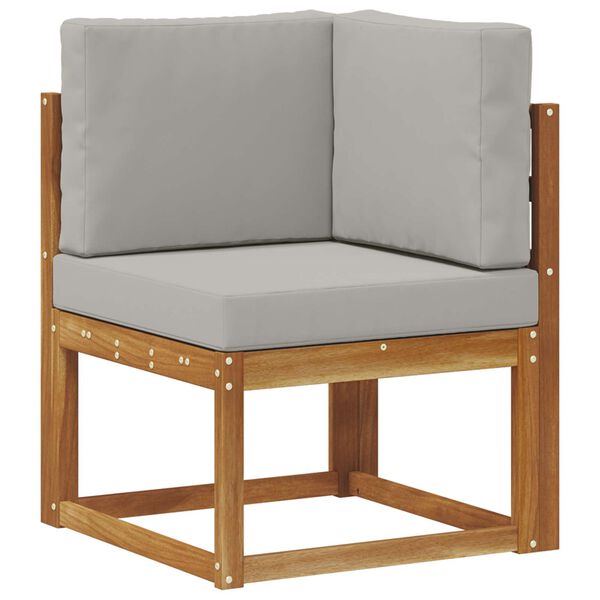 vidaXL Utomhussoffset med kudde 10 pcs Naturlig och Ljus Gr&aring;