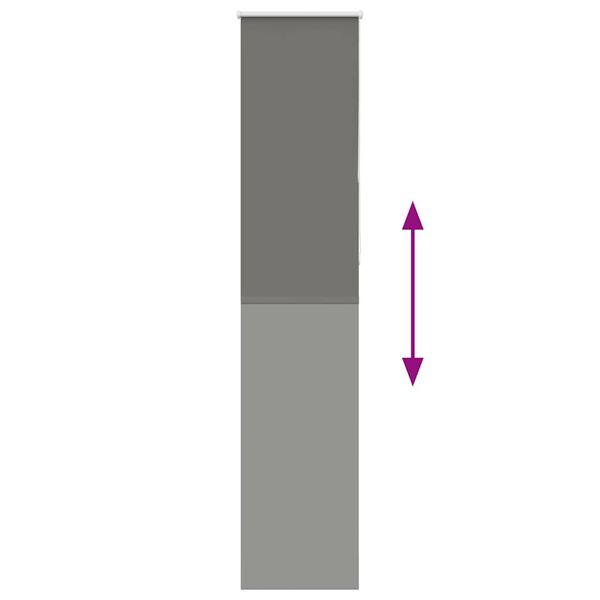 vidaXL Rullgardin m&ouml;rkl&auml;ggning gr&aring; 45x230 cm tygbredd 40,7 cm