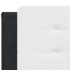 vidaXL Bed with Mattress "Zadar" Black and White 160x200 cm Faux Leather