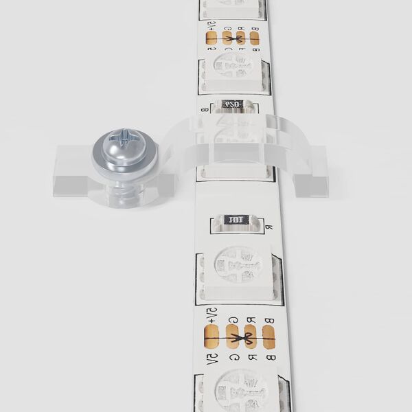 vidaXL LED Band 4 pcs Svart och Transparent 130 x 0,8 x 0,3 cm