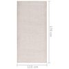 vidaXL Ryamatta halkfri 115x170 cm beige
