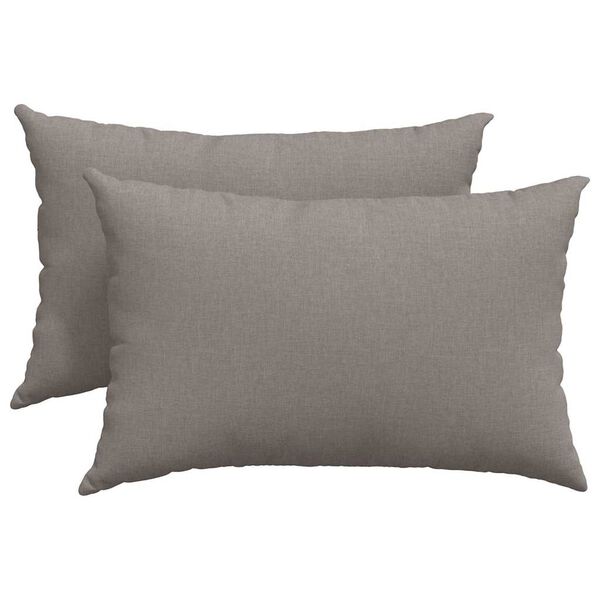 vidaXL Sofakuddar 2 pcs Taupe 60 x 40 cm tyg
