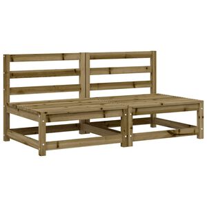 vidaXL Tr&auml;dg&aring;rdssoffa utan armst&ouml;d 2 st 70x70x67 cm impregnerad furu