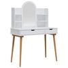 vidaXL Skrivbordsset FAUSKE 4 st Vit 100 x 50 x 143 cm