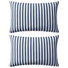 vidaXL Prydnadskuddar f&ouml;r tr&auml;dg&aring;rden 2 st 60x40 cm randiga marinbl&aring;