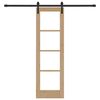vidaXL Skjutdörr ORKDAL Naturlig och svart 61 x 198,5 cm