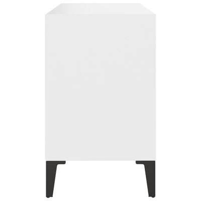 vidaXL TV-bänk med metallben vit 69,5x30x50 cm