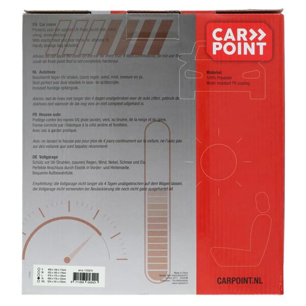 Carpoint Bil&ouml;verdrag polyester XL 490x178x122 cm bl&aring;