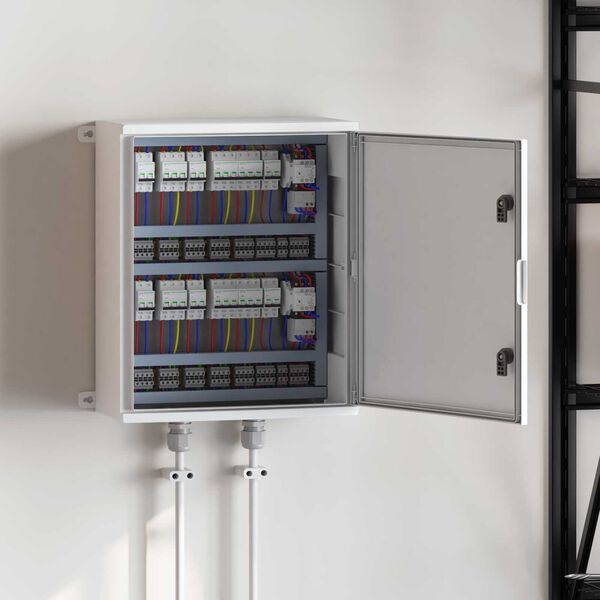 vidaXL Kontrollsk&aring;p Gr&aring; 50 x 23 x 60 cm ABS Plast