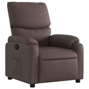 vidaXL Reclinerf&aring;t&ouml;lj brun konstl&auml;der