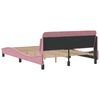 vidaXL Bed Frame with Headboard "Dover" Pink 140x200 cm Velvet