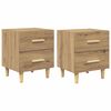 vidaXL S&auml;ngsk&aring;p 2 pcs Artisan Ek 40 x 35 x 47.5cm Konstruerat tr&auml;