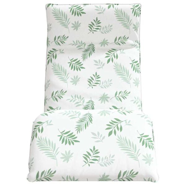 vidaXL Hopf&auml;llbar solstol bladm&ouml;nster 175x54x8,5 cm oxfordtyg