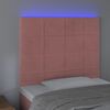 vidaXL S&auml;nggavel LED rosa 90x5x118/128 cm sammet