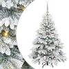 vidaXL Konstgjord julgran med 150 LED-lampor Vit 120 cm PE och PVC