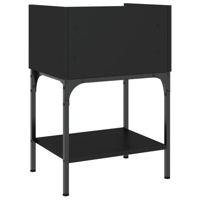 vidaXL Sängbord svart 40,5x31x60 cm konstruerat trä