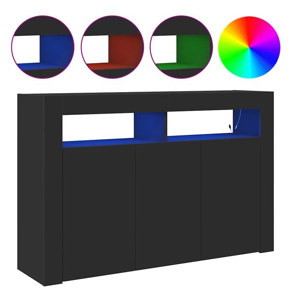 vidaXL Sideboard Svart 116 x 30 x 75 cm Konstruerat tr&auml;