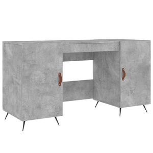 vidaXL Skrivbord betonggr&aring; 140x50x75 cm konstruerat tr&auml;