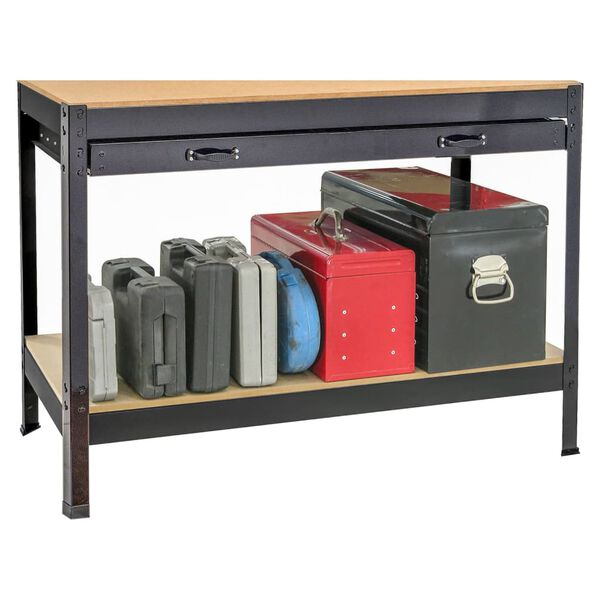 Practo Home Arbetsb&auml;nk med l&aring;da svart och tr&auml;