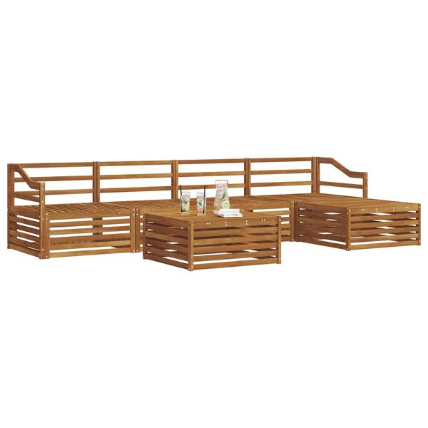 vidaXL Utomhussoffset 6 pcs Naturf&auml;rg